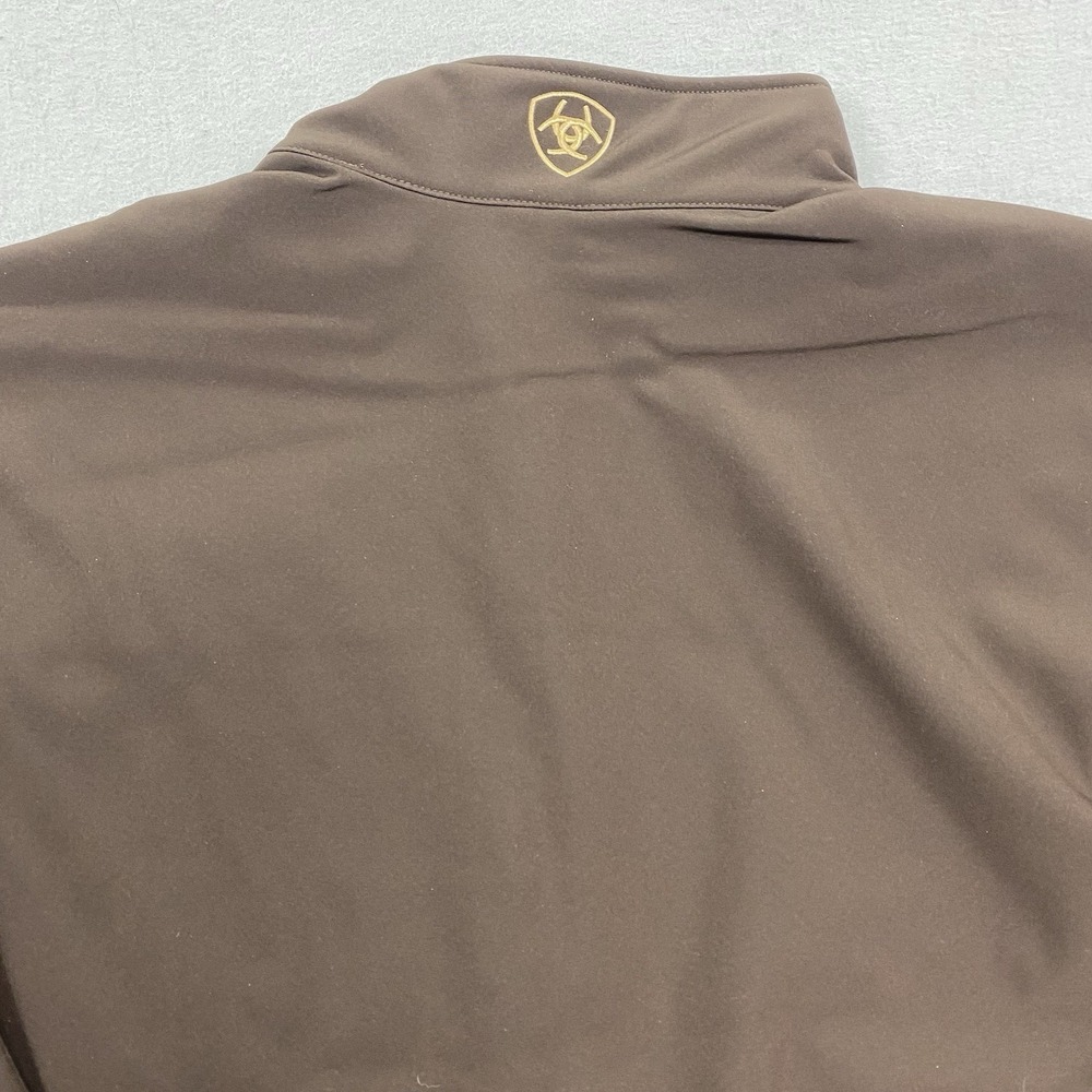 Ariat Logo Softshell Jacket Mens Extra Large Brown Full Zip Conceal Carry - Picture 12 of 13